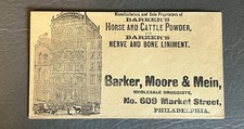 Antique Philadelphia 1800’s Envelope BARKER MOORE & MEIN Druggists Horse Powder picture