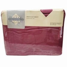Vintage JCPenney The Home Collection Twin Flat Sheet Wineberry Burgundy NOS picture