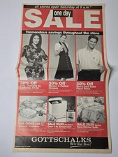 Gottschalks 1998 One Day Sale Foldout Reebok Samsonite Vintage Levi Nike Fashion picture