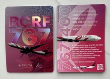 2026 Delta Air Lines BCRF Card #80 Limited Edition Pink Boeing 767-400ER picture