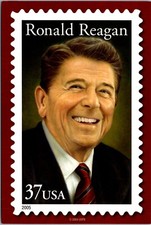 President Ronald Reagan Republican, Art Postcard USPS Postal Card US $0.37 Stamp picture