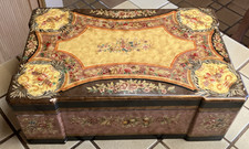 Vintage Castilian Imports Hand Painted lacquered Wooden keepsake/ Trinket Box picture