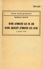 138 Page 1943 20-mm Automatic Gun M1 Aircraft Gun AN-M2 Technical Manual on CD picture