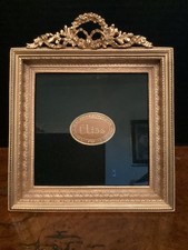 Vintage Elias Fine Pewter Picture Frame 18kt Gold Electroplated Velvet Green  picture