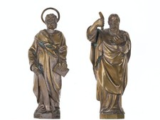 2 Antique bronze Biblical figures picture