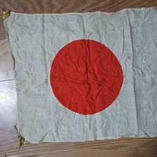 Vintage Japanese National Flag - Red Sun Disc on White Cloth picture