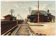 Clayton NJ - West Jersey And Seashore Railroad Station antique postcard picture
