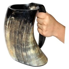 Viking Drinking Horn Mug Handcrafted Game of Thrones Heroes With This Large picture