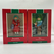 1989 Hallmark Keepsake Ornament Lot of 2: Daughter & Son -  picture
