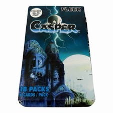 1996 Casper Trading Cards 18 Packs Fleer Movie Factory Sealed Packs with Box picture