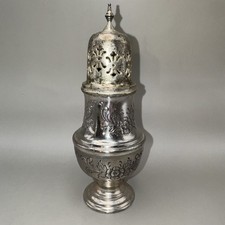 Raimond Silver Plated Muffineer Sugar Shaker Pierced Dome Top Etched Japan Vtg picture