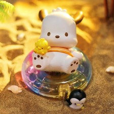 Pochacco Sanrio holiday beach collectible figure toy ornament gift swimming picture