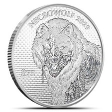 1 oz Zombucks World Necrowolf Siver Round (New) picture