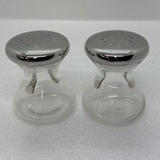 Mid-Century Nelson Cornelius Hourglass Bauhaus Salt & Pepper Shaker Set Vintage picture