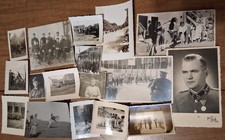 WWI-II Military Soldier Photo LOT 17 Pic Vtg Antique Russia Europe B/W Army OOAK picture