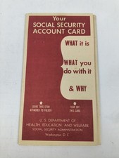 Vintage circa 1954 Social Security Card Brochure Pamphlet Form picture
