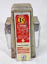 Vintage Wise Owl Quizette Coin Operated Napkin Dispenser Trade Stimulator Quiz picture