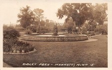 J28/ Mankato Minnesota RPPC Postcard c1930s Sibley Park Fountain  47 picture