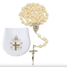 Pope John Paul II Rosary Rose Relic from His Grave Blessed by Pope Benedict XVI picture