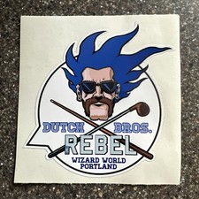 Dutch Bros Brothers Rebel Wizard World Portland Extremely Rare Sticker  picture
