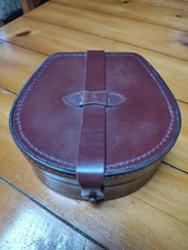 Polo Ralph Lauren Saddle Leather ‘Horseshoe’ Stud Box c1980s Made In England picture