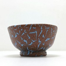R124-7 Tetsuo Nagae Nerikomi Guinomi Sake Cup Sarasa Kiln Japanese Ceramic picture