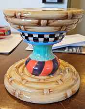 House of Hatten Peggy Fairfax Herrick Pillar Candle Holders Hand painted picture