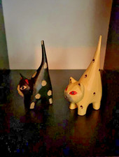 Handcrafted Wooden Cat Figurines picture