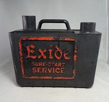 Old 1940s Exide Auto Battery Service Caddy Sign Bakelite Motor Oil Gas Station picture
