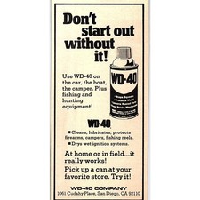 WD-40 Don't Start Out Without It - San Diego CA 1977 Ad AF6-5 picture