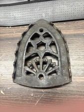 Antique Vintage Iron Rest or Trivet Cast Iron Star & Wheel Design picture