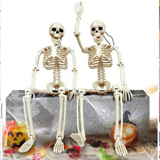 2 Pcs 40cm Posable Skeleton Halloween Decor Human Shape Bones Haunted House Horr picture