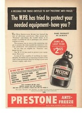 1943 Prestone Anti-Freeze Advertisement picture