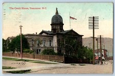 c1909 Vancouver British Columbia Canada Postcard Court House Exterior Building picture