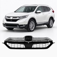 Front Bumper Cover Grille Cover Replacement Kit Gloss Black Shield Honeycomb Air picture
