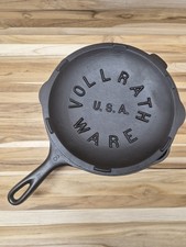 Vtg Vollrath #8 Cast Iron Chicken Fryer Deep Skillet & Fully Marked Lid Restored picture