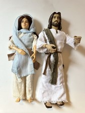 Messengers of Faith Talking Bible Verses Jesus 11” & Mary 10” Doll Figure Lot picture