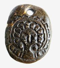 Ancient Carthage Punic Carved Gemstone Pendant Amulet Goddess Tanit Profile COA picture