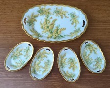 Antique Bavarian Goldenrod Celery & Olive/Relish Serving Set Very Rare Excellent picture