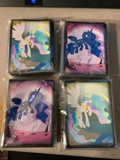 Lot of 4 My Little Pony Princess Luna & Celestia Card Sleeves 70ct each Pack picture