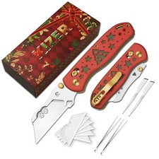 Kizer Uti BEAR 1 Dual-screw Christmas Utility Folding Pocket Knife G10 Handle picture