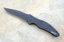 1840CKT Kershaw Shallot pocket knife Speedsafe Black handle plain edge NEW blem picture