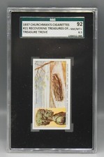 1937 vintage Churchman's TREASURE TROVE card #21 CALIGULA Nemi shipwreck SGC 8.5 picture