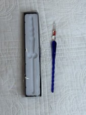 J. Herbin Twisted Glass Dip Pen in Royal Blue New In Box picture