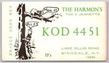Wingdale NY KOD 4451 The Harmon's Coon Hunter Cartoon Novelty Postcard C189 picture
