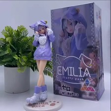 22CM Re Zero Ram Rem Anime Girl PVC Figure Fluffy Pack Collectible New Toy picture