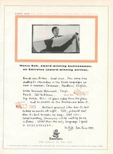 Emirates Airlines Advertisement 1 Page 1995 Henry Koh Award Winning Bus picture