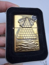 Custom Listing - Authentic Zippo Carpe Diem Pyramid Brass Tone Lighter picture