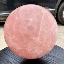 36LB Natural large size Pink Rose Quartz Crystal Sphere Ball Polished Healing picture