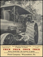 1911 Frick Steam Traction Engine NEW Metal Sign: 12x16